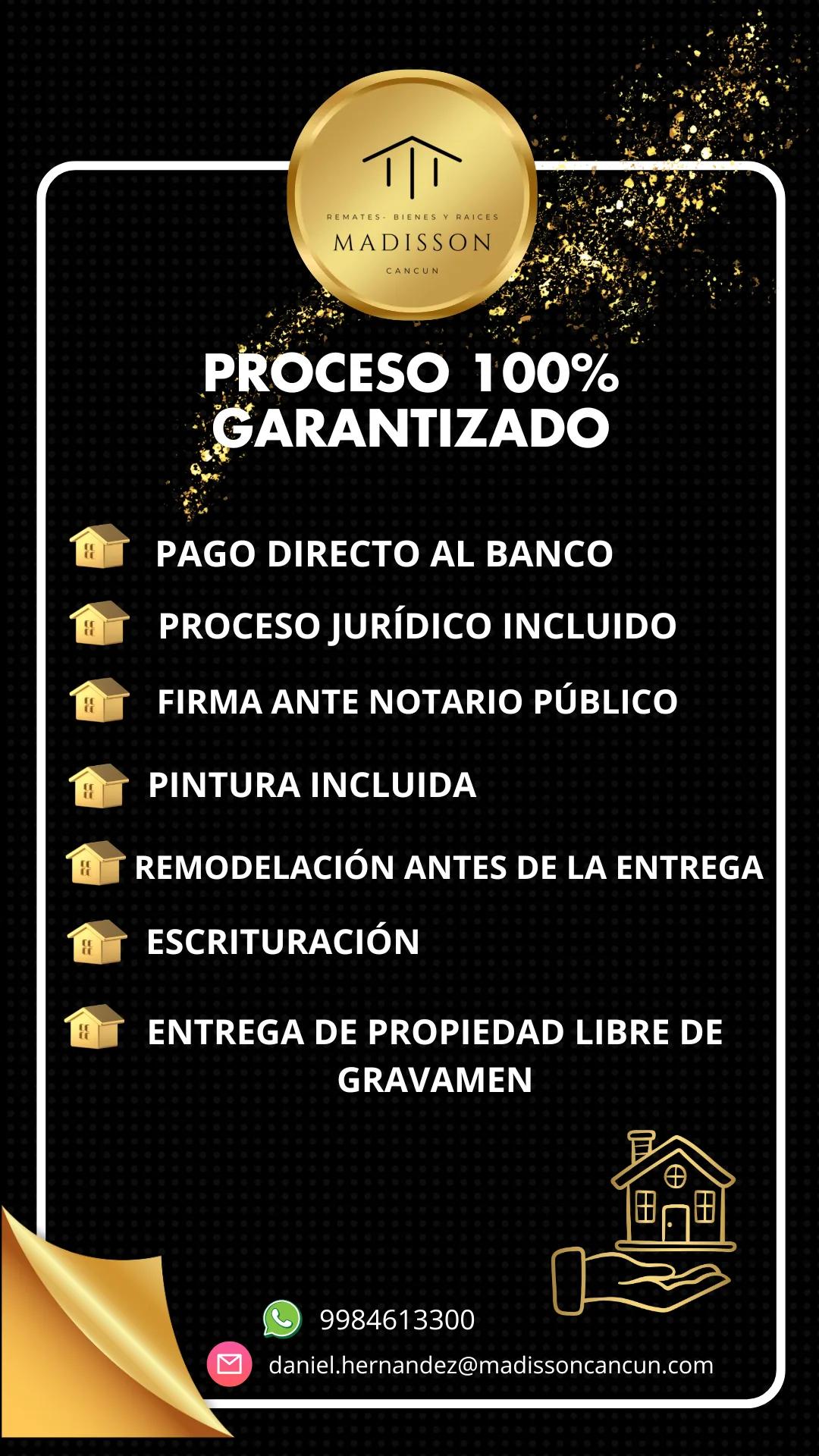 Cartel de Madisson Cancún con los puntos de su proceso